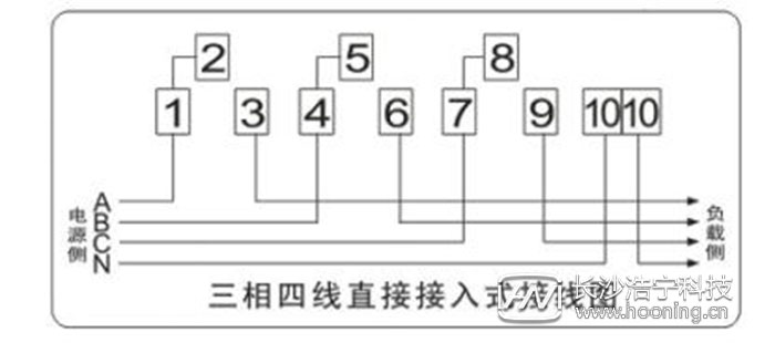 三相智能插卡式電表接法